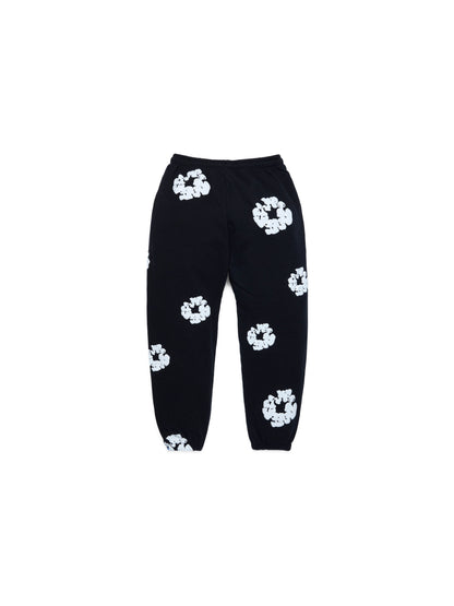 Kids Cotton Wreath Sweatpants Black – view 2