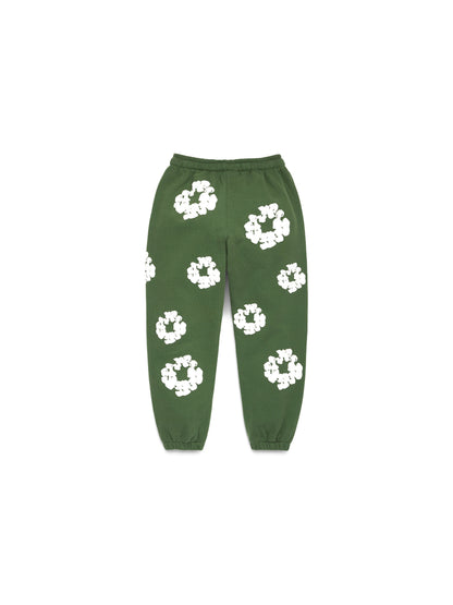Kids Cotton Wreath Sweatpants Green – view 2