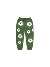 Kids Cotton Wreath Sweatpants Green