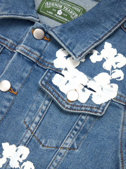 Kids Cotton Wreath Denim Jacket Light Indigo – view 3