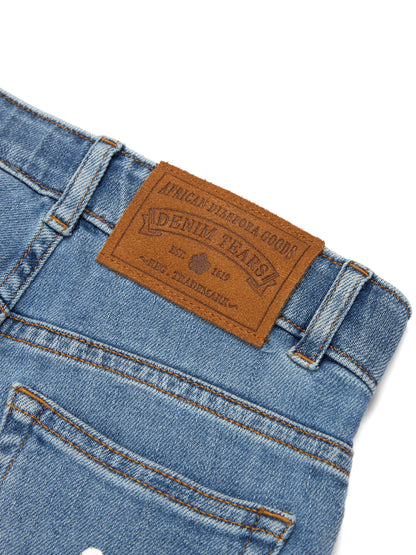 Kids Cotton Wreath Denim Pant Light Indigo – view 4