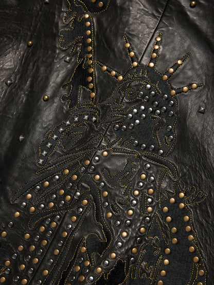 Libertas Studded Leather Jacket – view 5