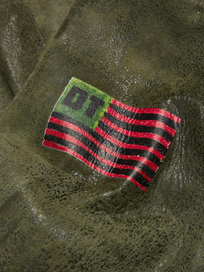 Leather Jungle Shirt Army Green – view 4