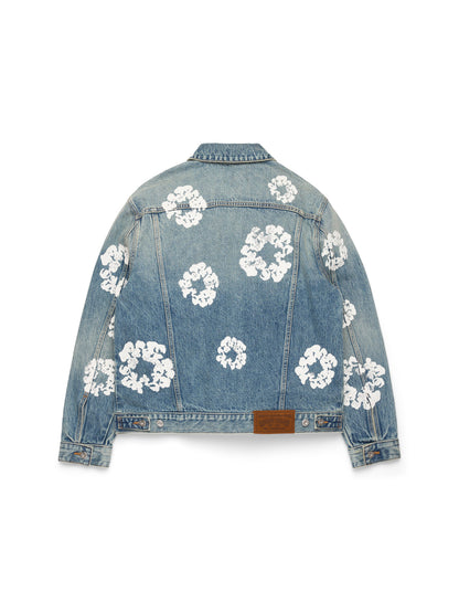 Cotton Wreath Denim Jacket Light Wash – view 2