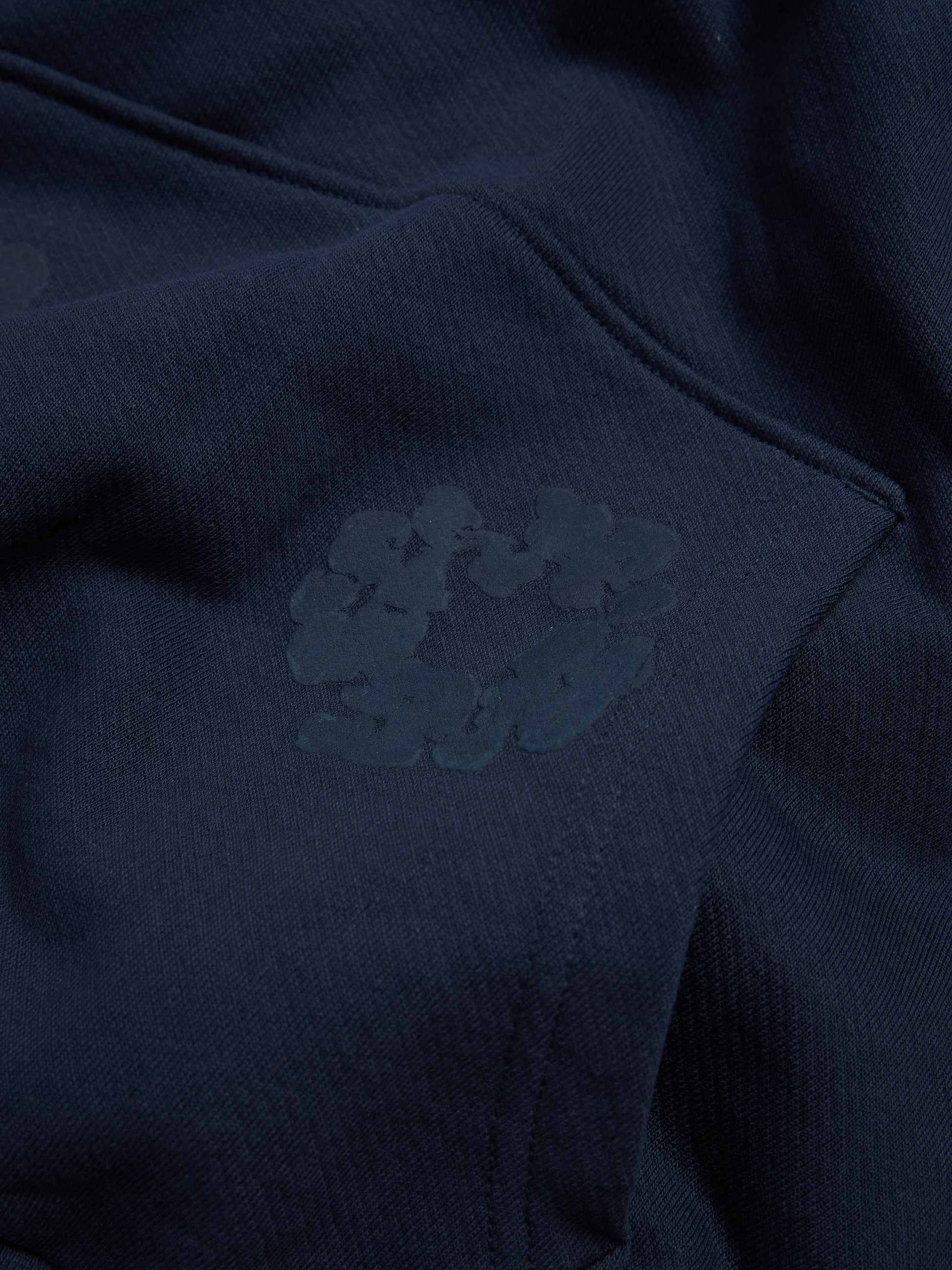 Mono Cotton Wreath Hoodie Navy – view 3