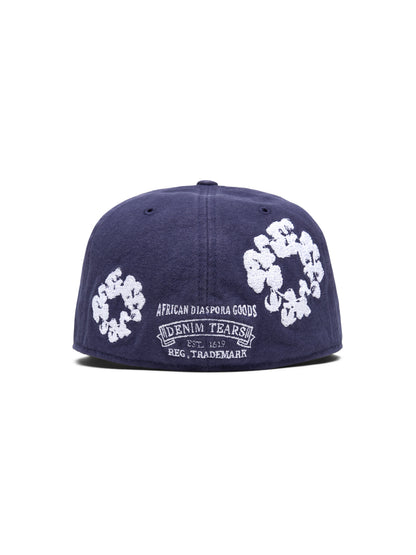 Cotton Wreath New Era 59FIFTY Canvas Fitted Cap Washed Indigo – view 2