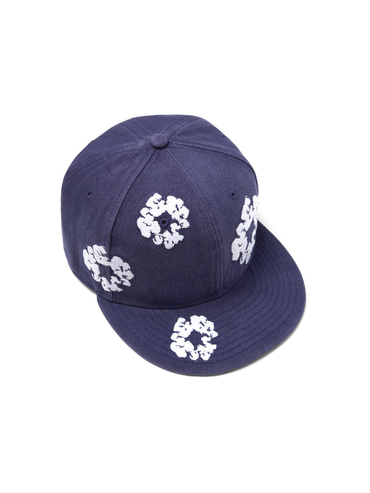 Cotton Wreath New Era 59FIFTY Canvas Fitted Cap Washed Indigo