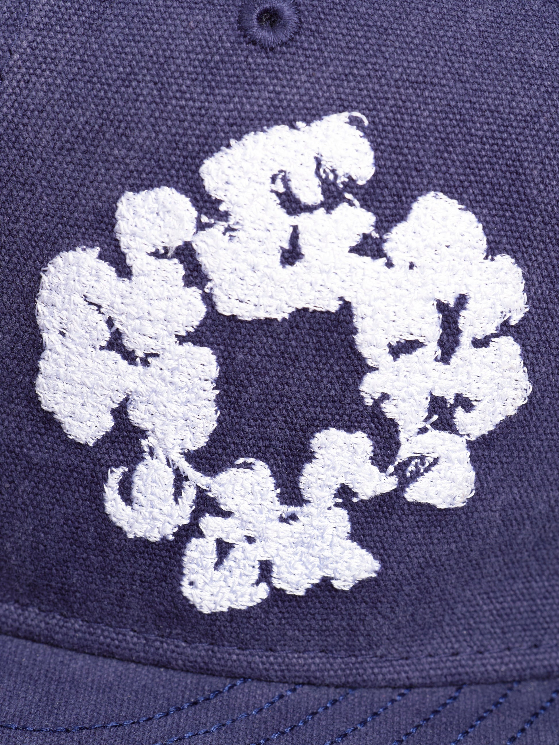 Cotton Wreath New Era 59FIFTY Canvas Fitted Cap Washed Indigo – view 4