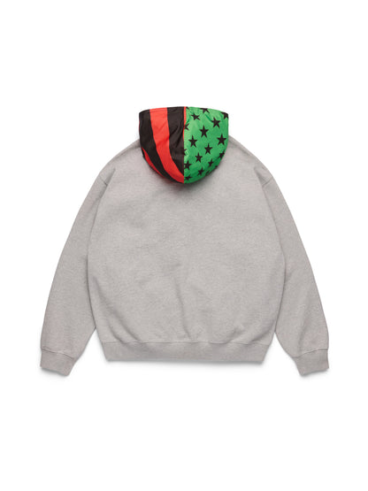 Pan African Peace Wreath Zip Up Hoodie Grey