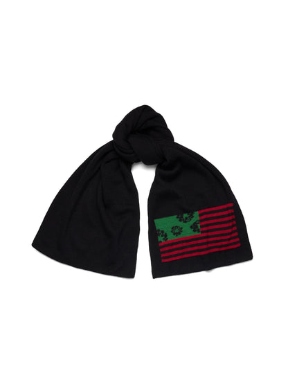 Pan-African Wreath Flag Scarf Black – view 2