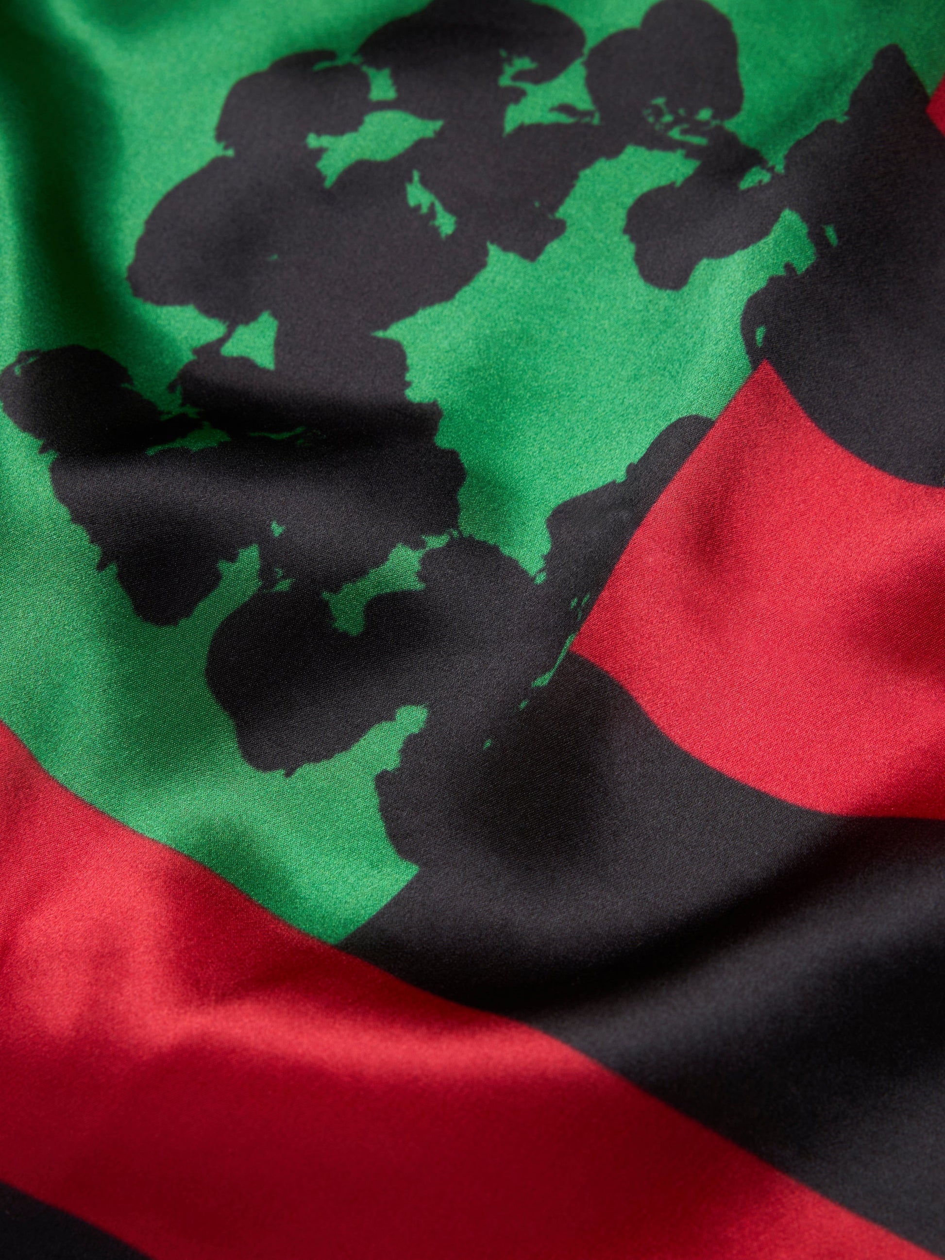 Pan African Wreath Flag Scarf Red/Black/Green – view 2