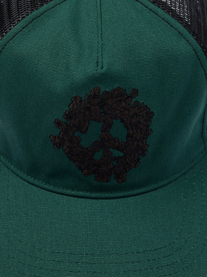 Peace Wreath Trucker Hat Green – view 3