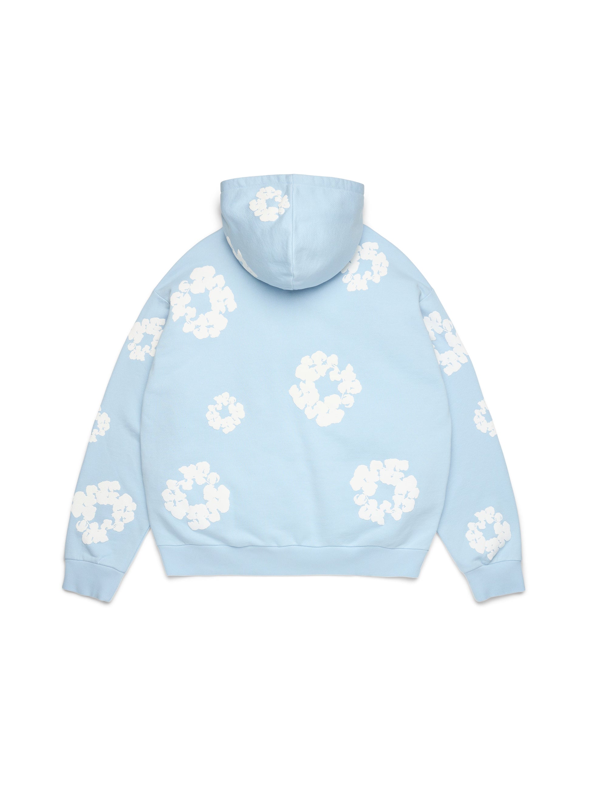 Cotton Wreath Hoodie Powder Blue – view 2