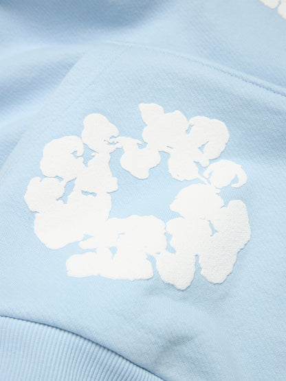 Cotton Wreath Hoodie Powder Blue – view 3