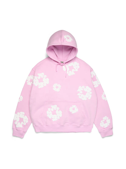 Cotton Wreath Hoodie Powder Pink