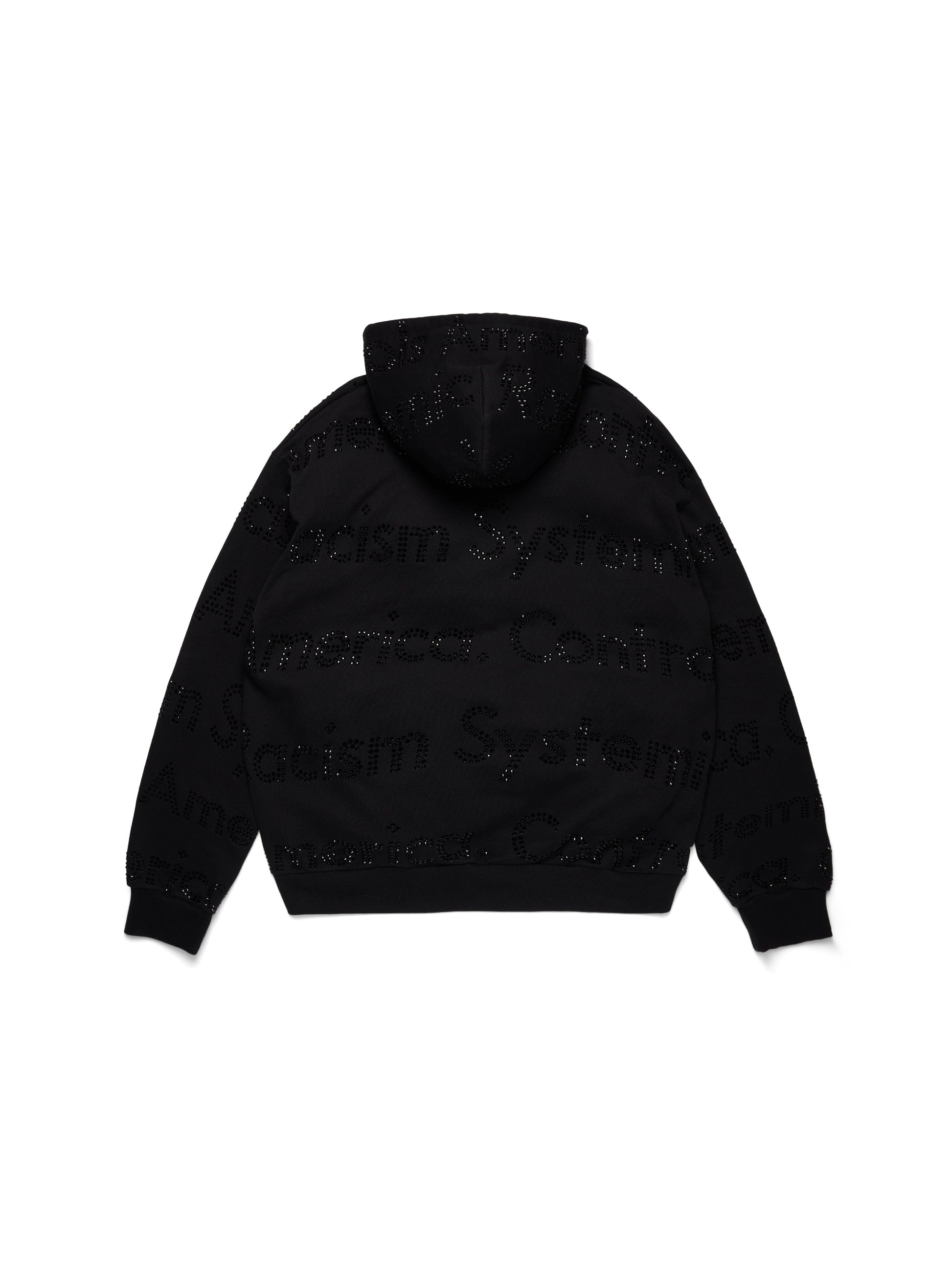 Systemic Racism Controls America Zip Hoodie Black – view 2