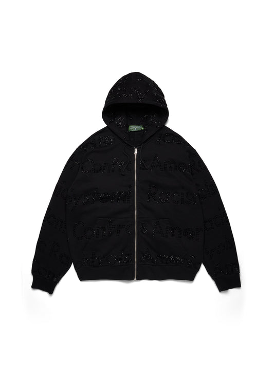 Systemic Racism Controls America Zip Hoodie Black
